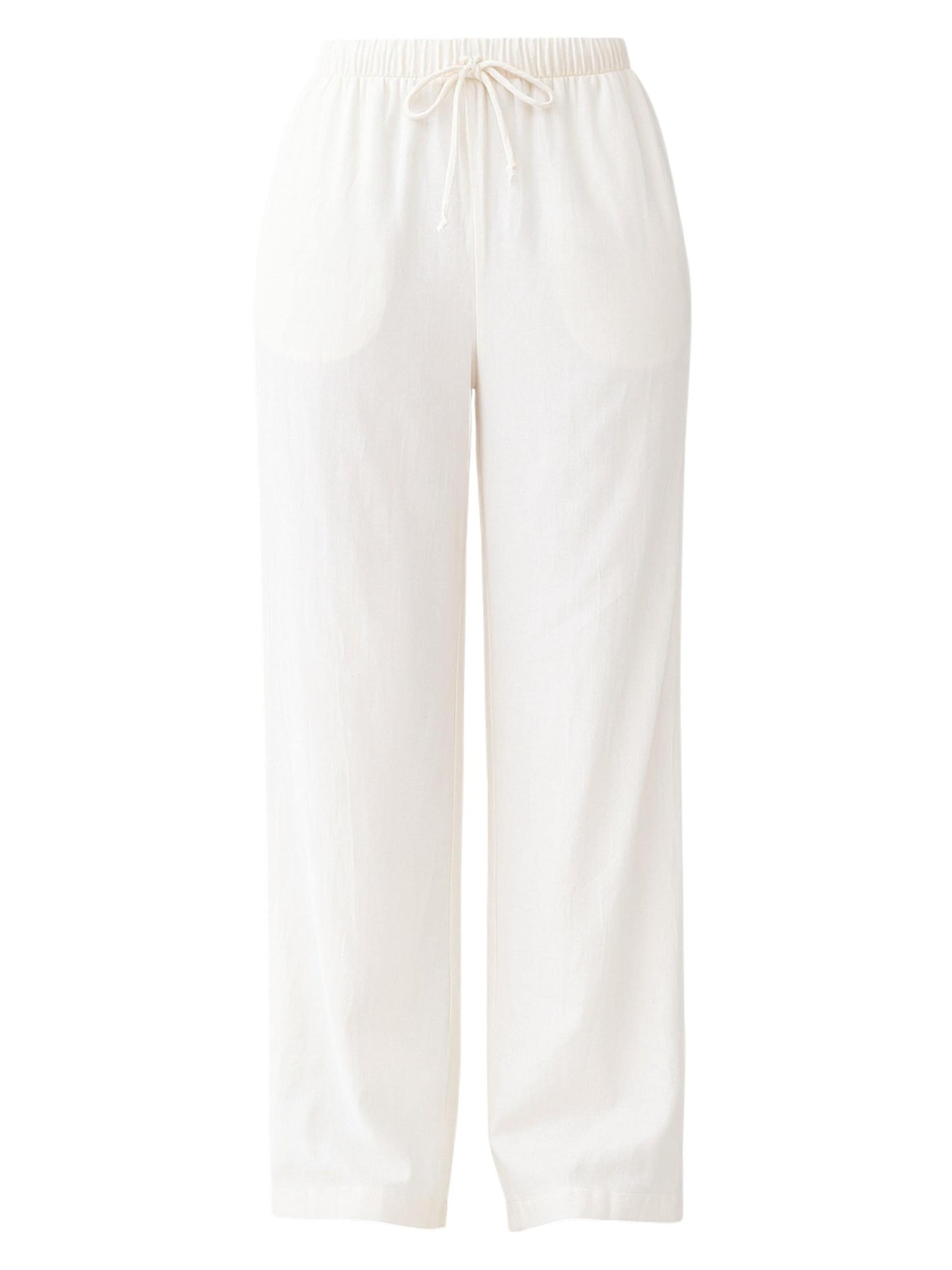 Wide Leg Pantalon 'SAIRA' WENOR en blanc : devant