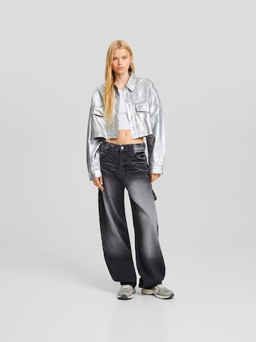 Veste mi-saison Bershka en argent