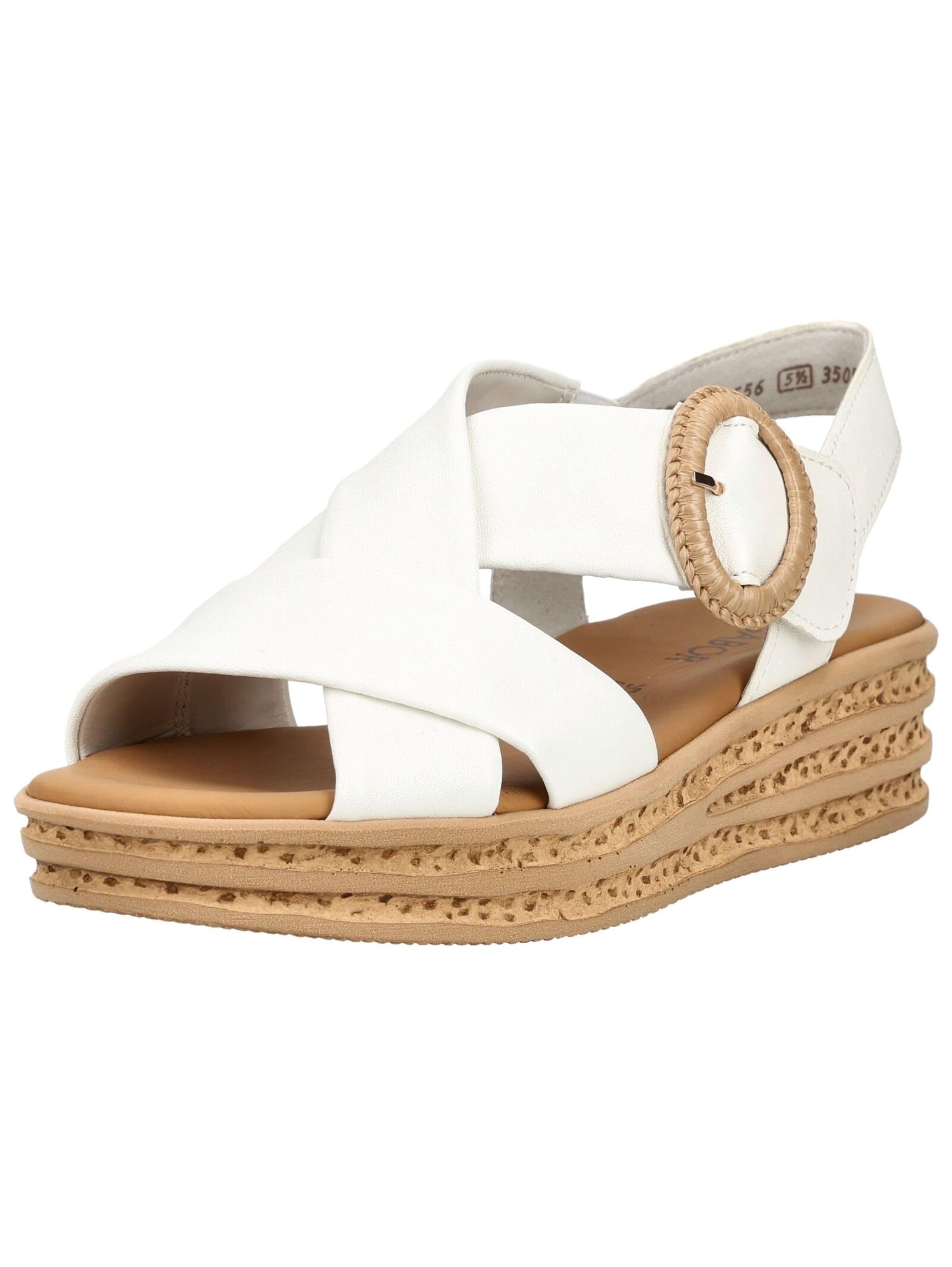 GABOR Sandalen met riem in Wit: voorkant