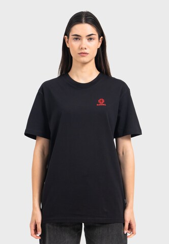 Oldskull T-Shirt 'Asian Neon Djane' in Schwarz: Vorderseite