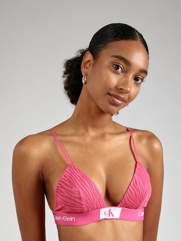 Calvin Klein Underwear Triangel BH in Roze: voorkant