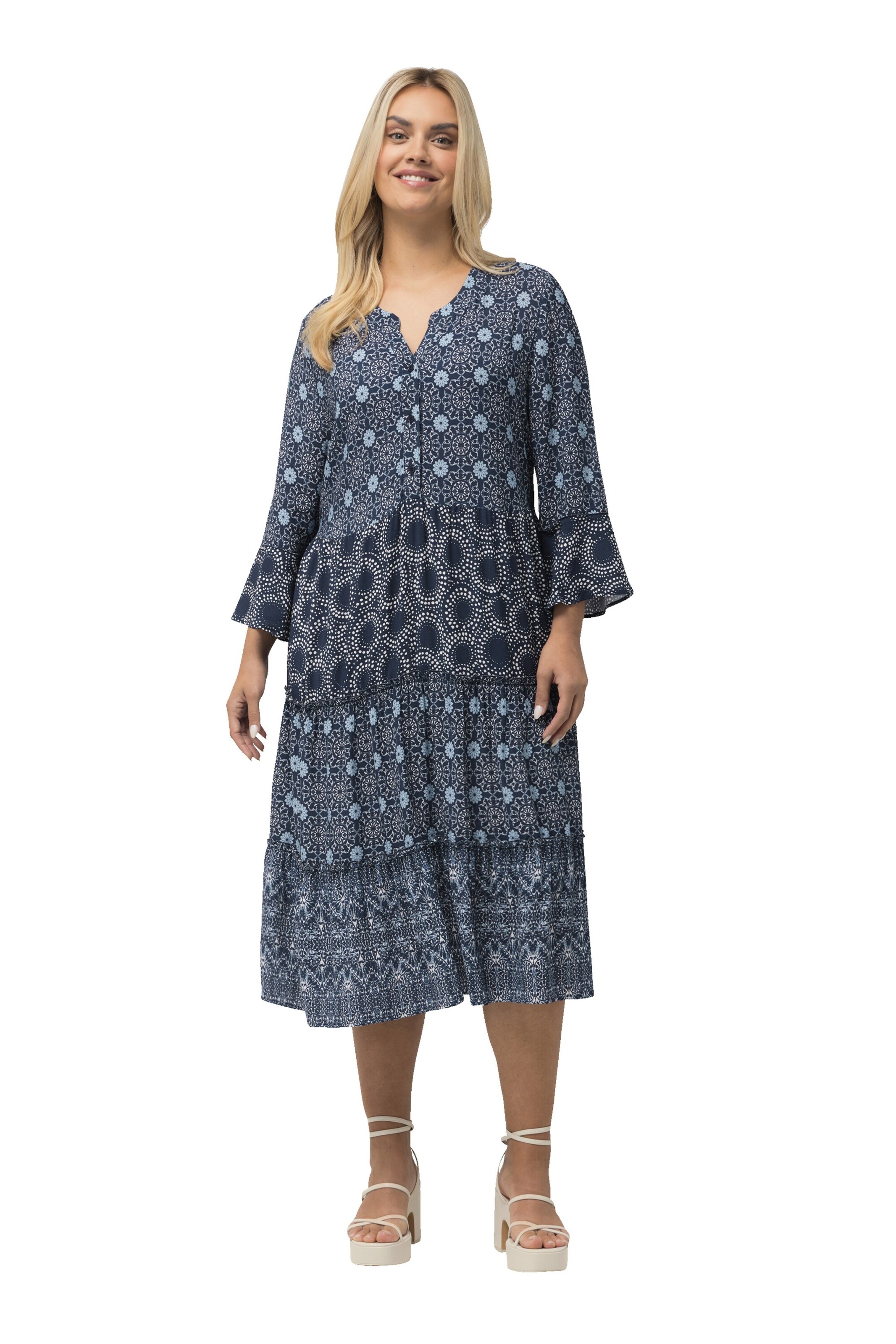 Ulla Popken Kleid in Blau: Vorderseite