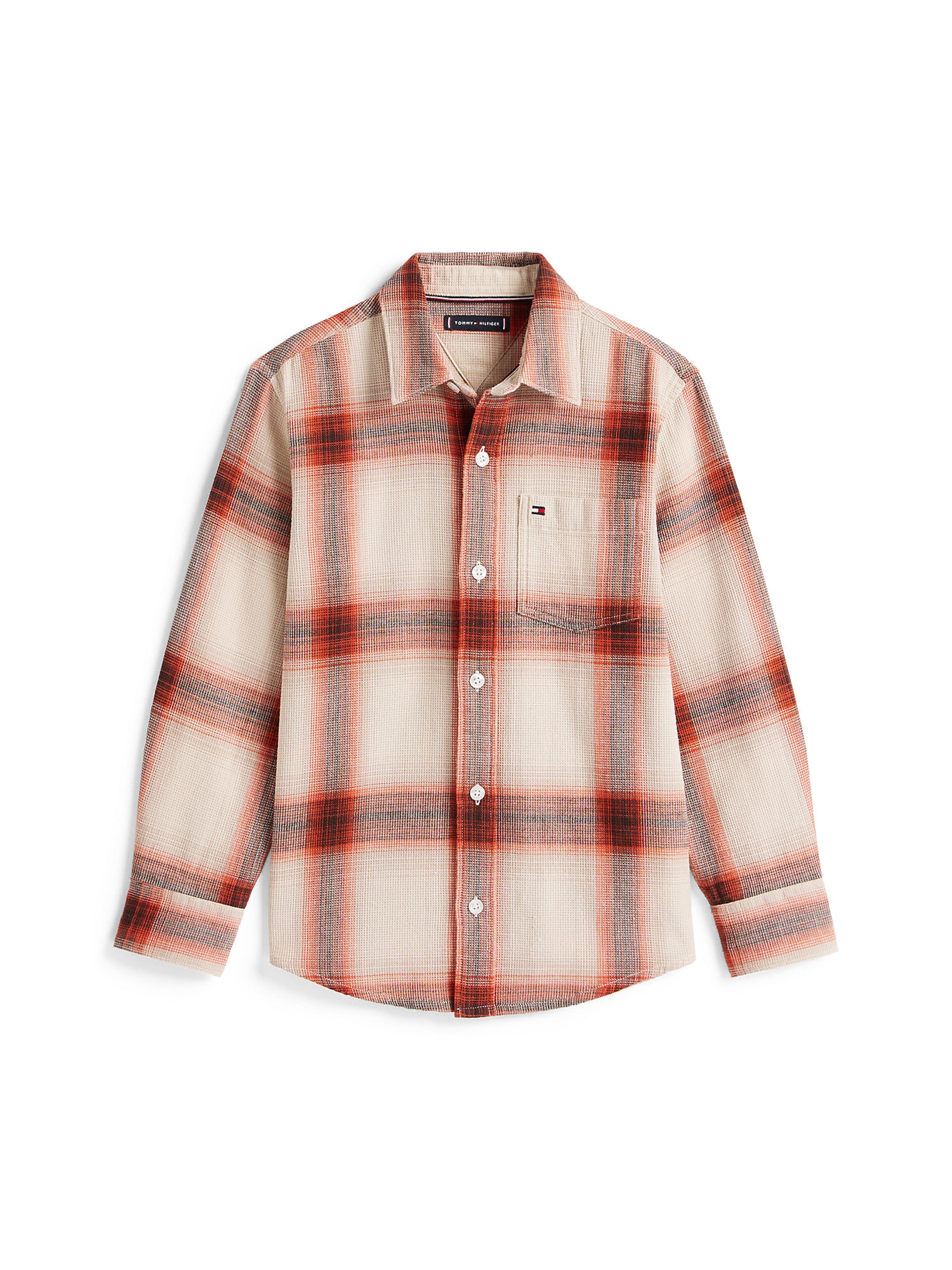 TOMMY HILFIGER Regular Fit Hemd in Beige: Vorderseite