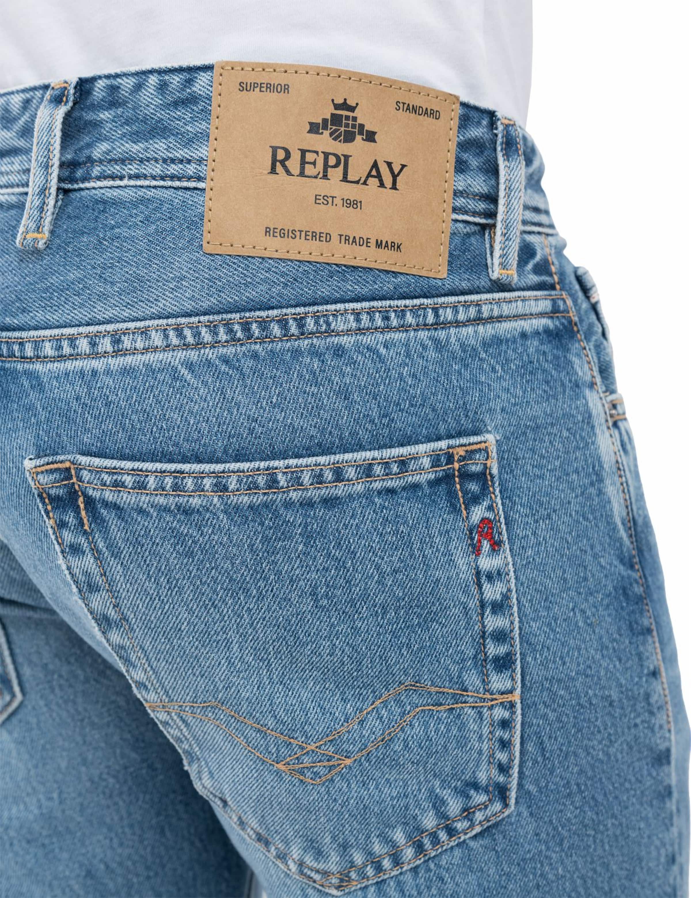 REPLAYregular Traperice 'Grover' - plava boja