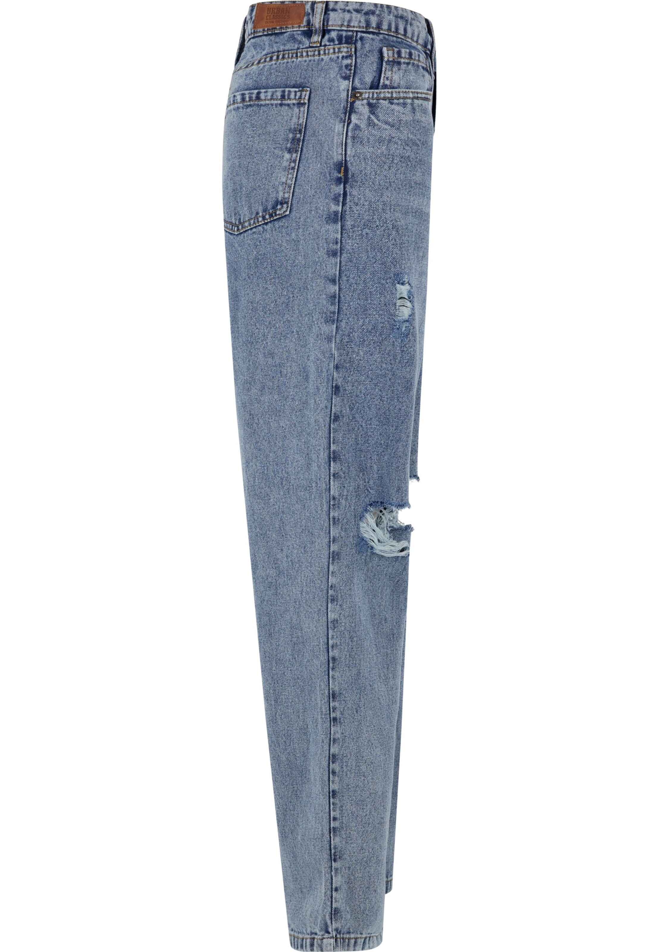 Urban Classics Široký strih Džínsy - Modrá