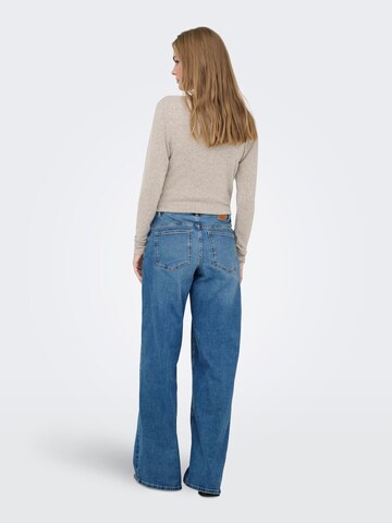 Only Maternity Wide leg Jeans 'OLMMADISON BLUSH' in Blauw