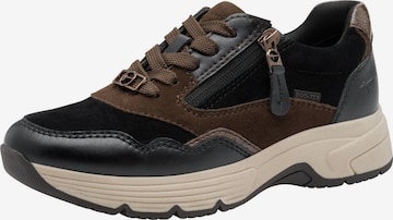 Baskets basses Tamaris en noir : devant