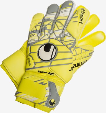 UHLSPORT Athletic Gloves 'Eliminator' in Yellow: front