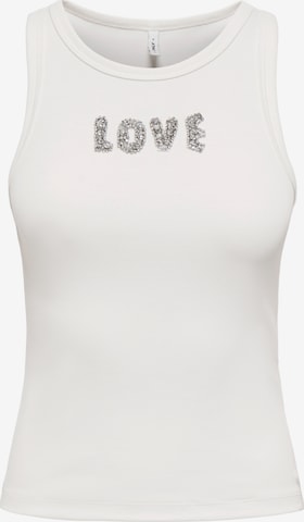 Top 'ONLIRIS' di ONLY in bianco: frontale