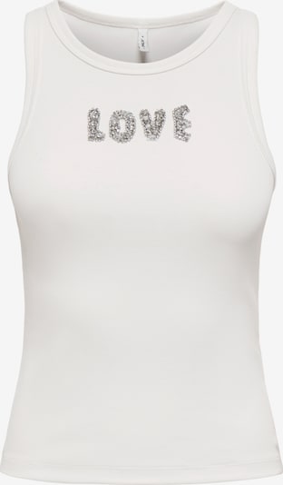 Top 'ONLIRIS' in XS ONLY di colore argento / bianco, Visualizzazione prodotti