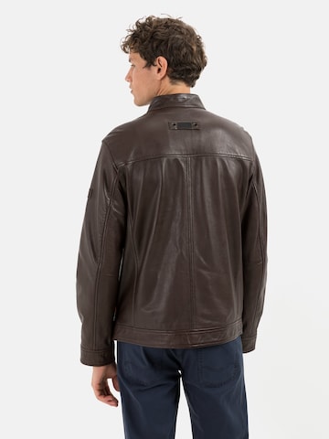 CAMEL ACTIVE Leder Blouson mit Stehkragen in Braun