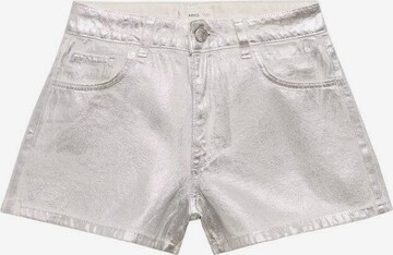 MANGO TEEN Regular Pants in Silver: front