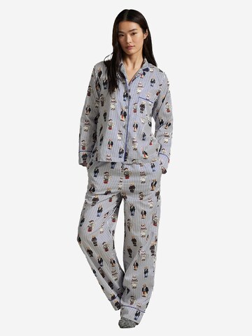 Polo Ralph Lauren Pyjama 'Iconic Bear' in Blauw: voorkant