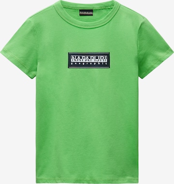 NAPAPIJRI T-shirt 'K S-CHAMOIS' i grön: framsida