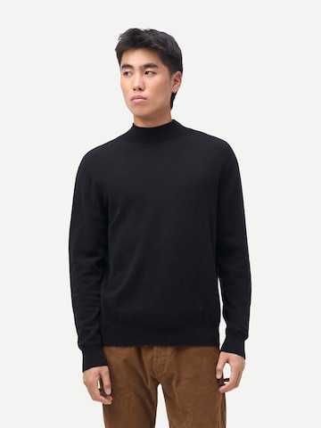 GOBI Cashmere Kampsun 'Men's Timeless Mock Neck Cashmere Sweater', värv must