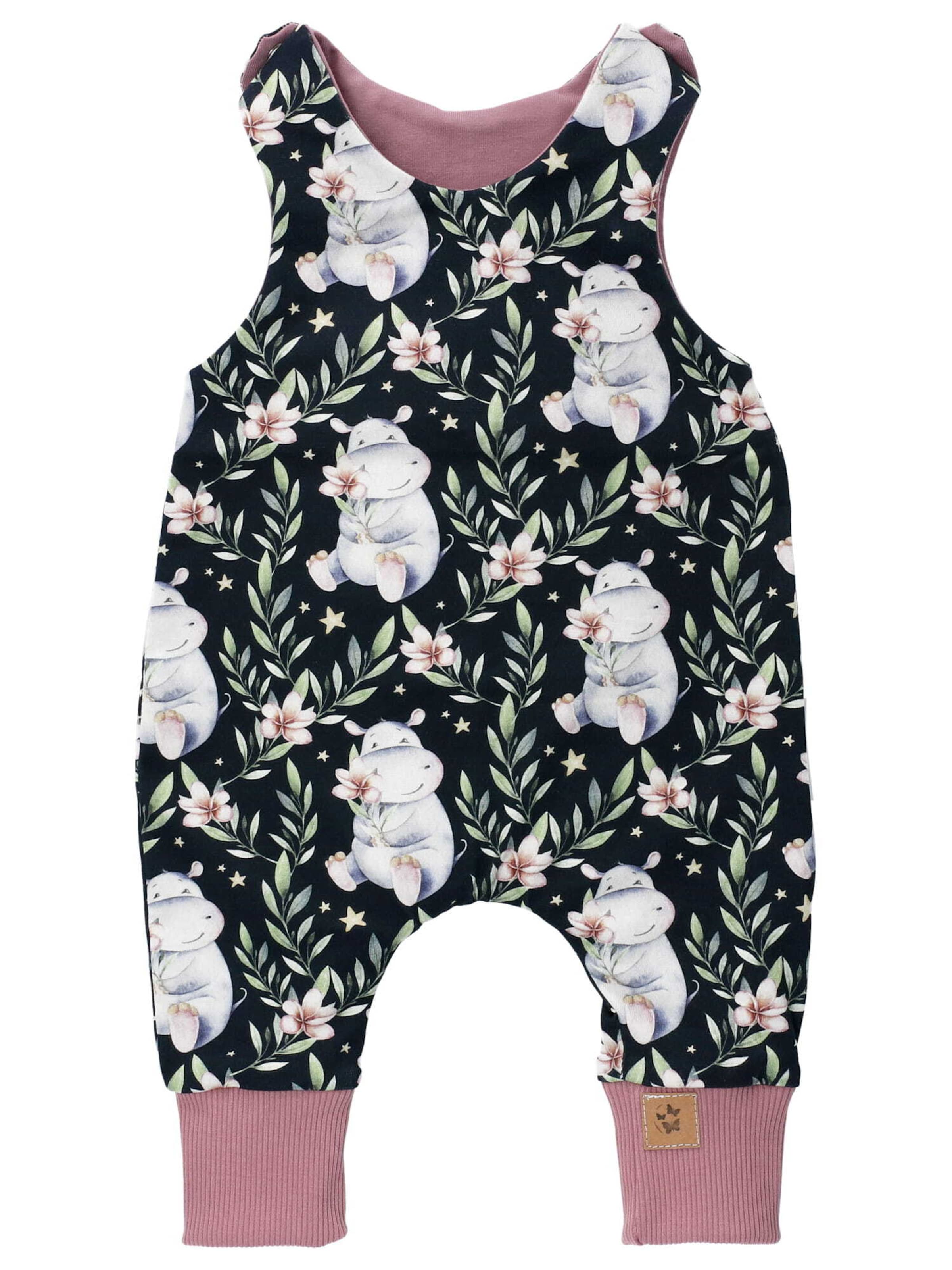 Land-Juwelen Romper/bodysuit in Black: front