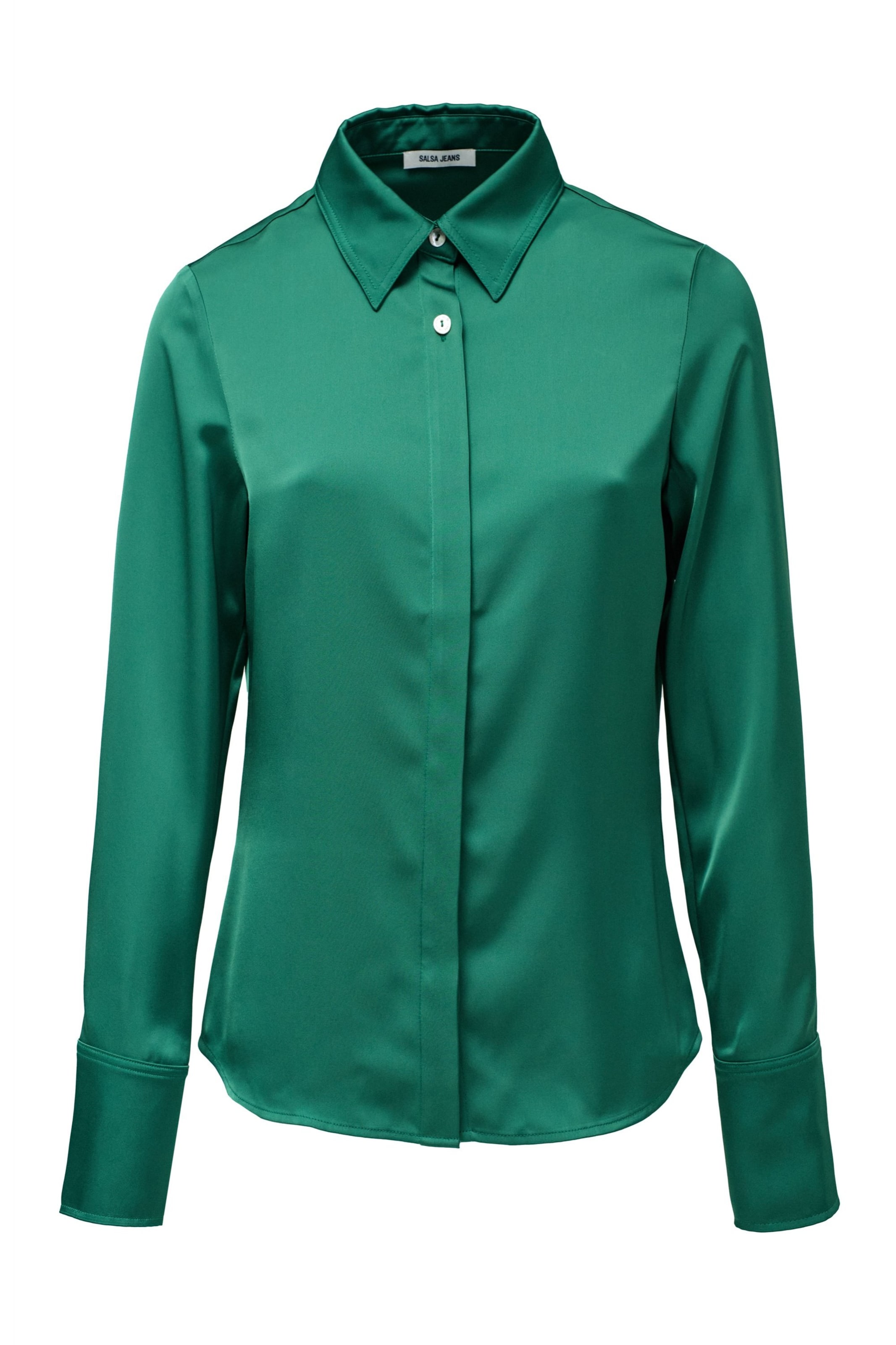 Salsa Jeans Bluse in Grün: Vorderseite