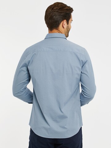 Threadbare Regular fit Overhemd 'Trim' in Blauw