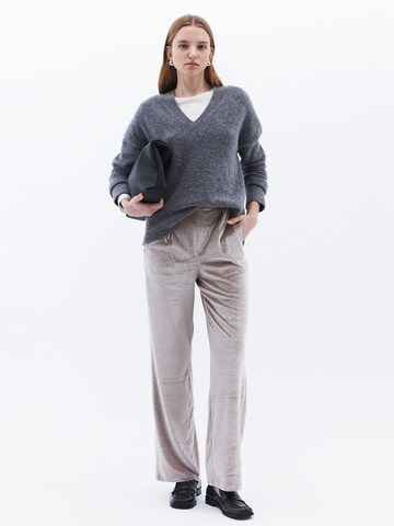 OXXO Wide leg Bandplooibroek in Blauw