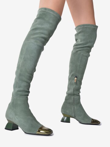 Baldinini Over the Knee Boots in Green