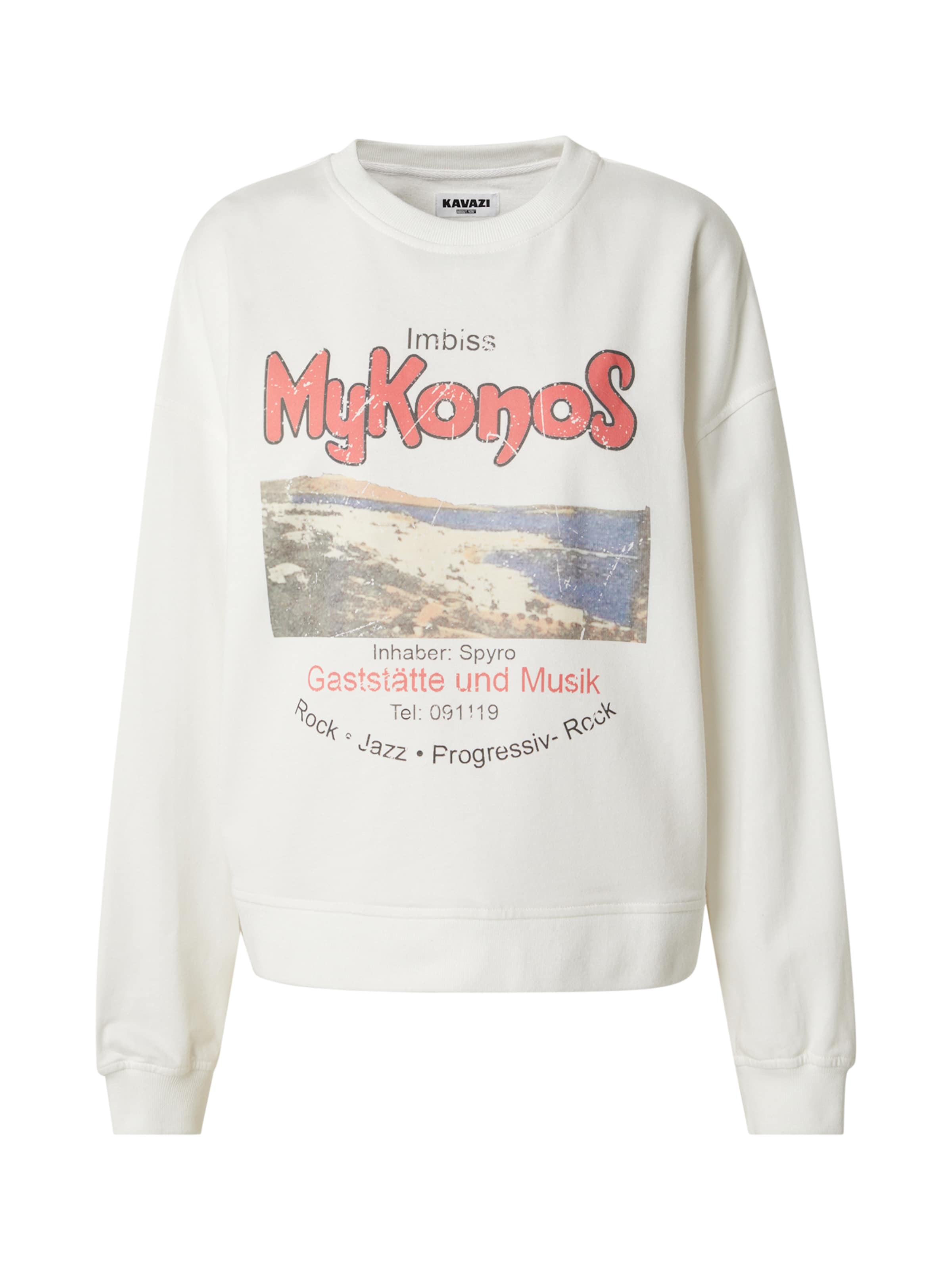 balta KAVAZI Marškinėliai: priekis