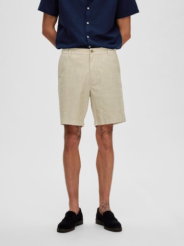 SELECTED HOMMEregular Chino hlače 'Tilak' - siva boja: prednji dio
