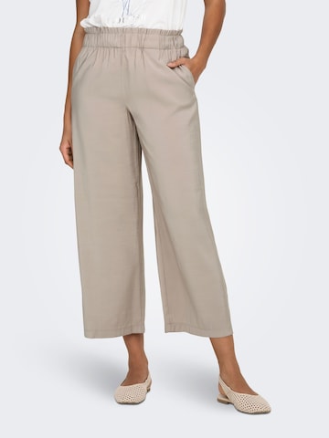 ONLY Loose fit Trousers 'ONLMonza' in Beige: front