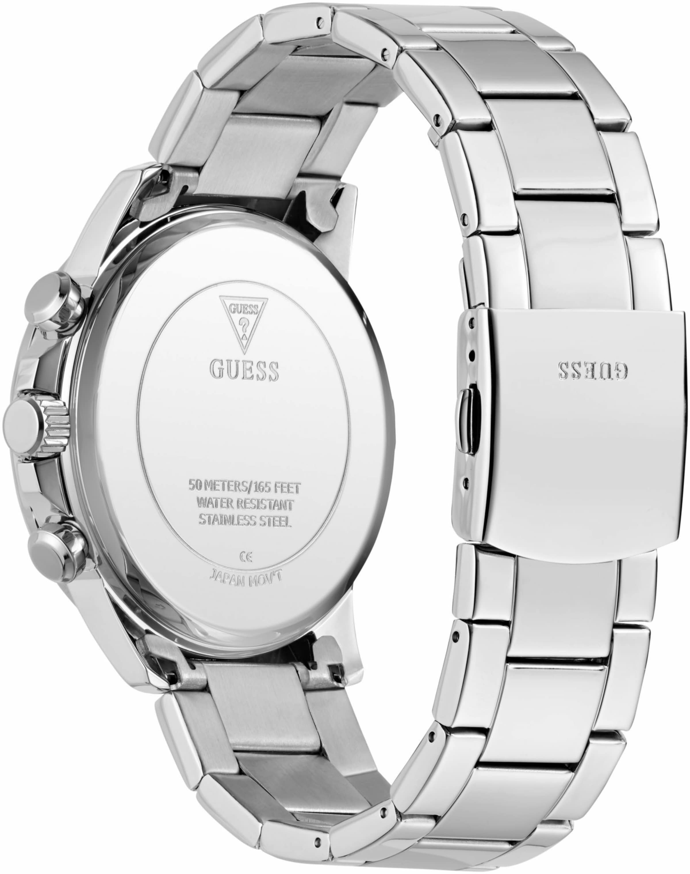 Ceas analogic 'Walker' de la GUESS pe argintiu