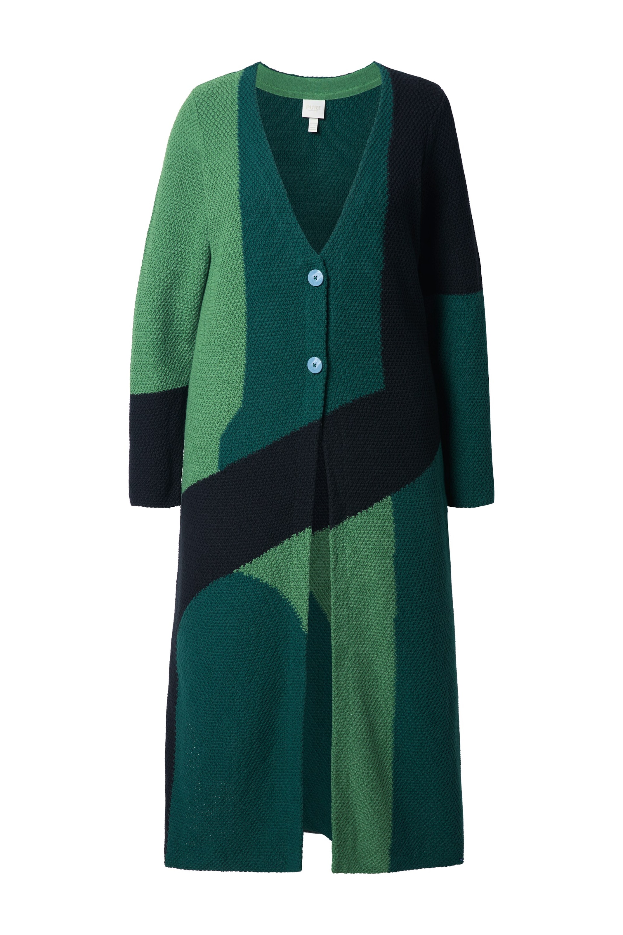 Ulla Popken Gebreid vest in Gemengde kleuren: voorkant