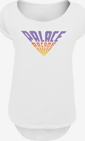 F4NT4STIC T-Shirt 'Stranger Things Palace Arcade Netflix TV Series' in Weiß: predná strana