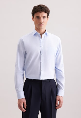 SEIDENSTICKER Slim fit Zakelijk overhemd in Blauw: voorkant