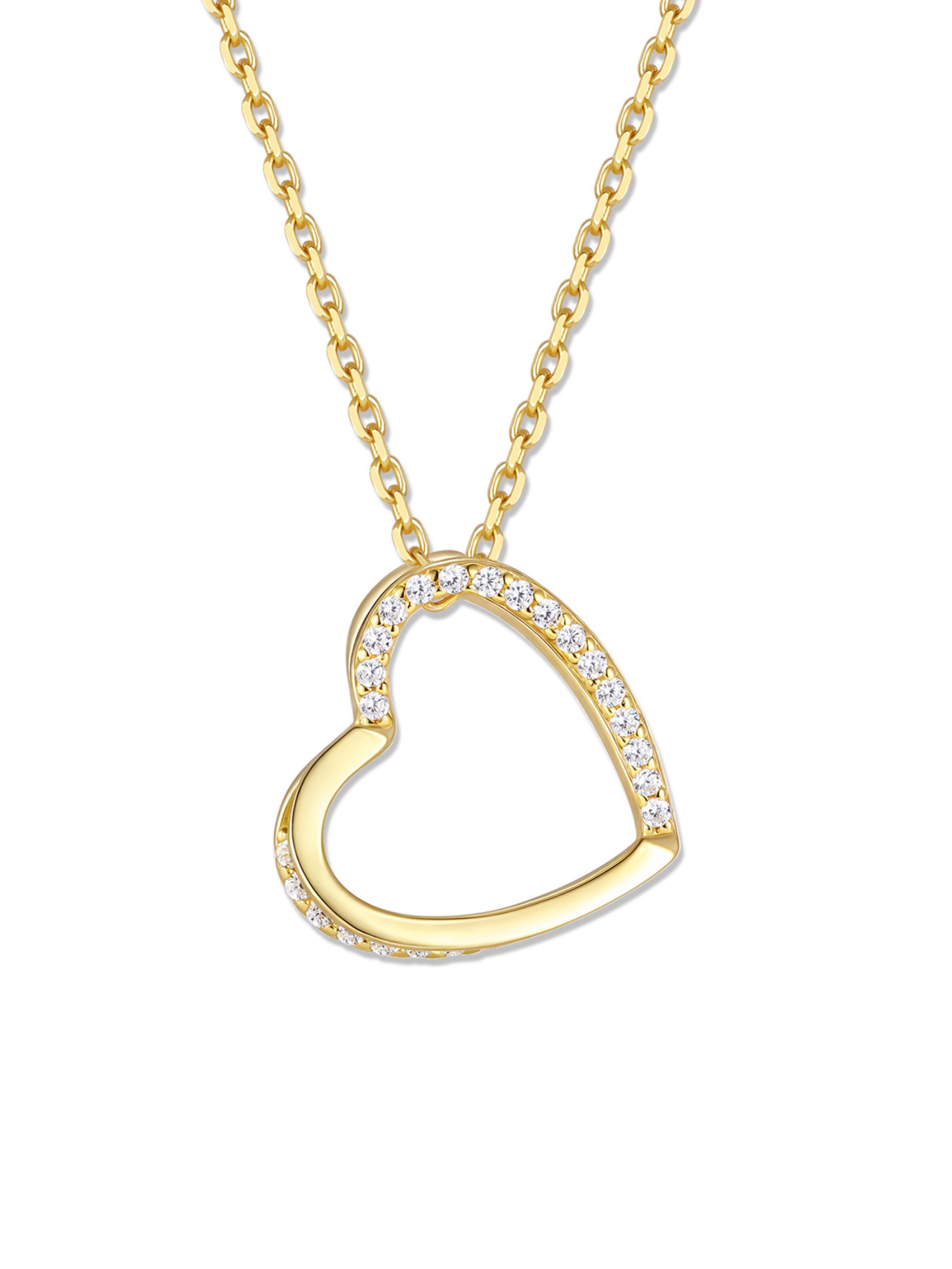 Pure Schmuck Ketting 'Heart Glow' in Goud