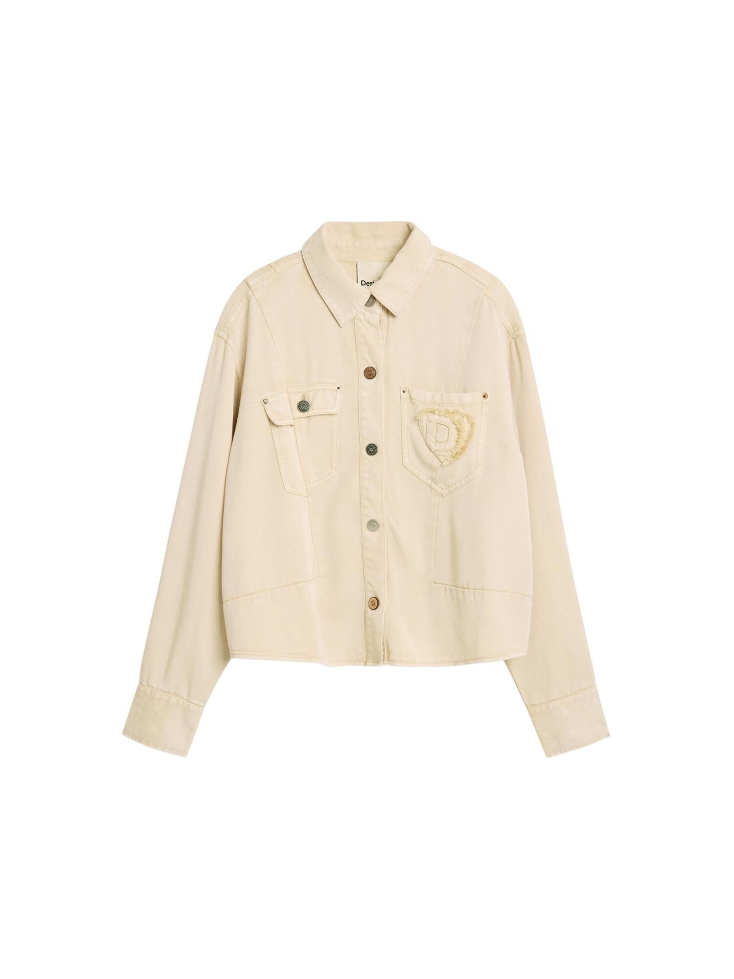 DesigualPrijelazna jakna - bež boja: prednji dio