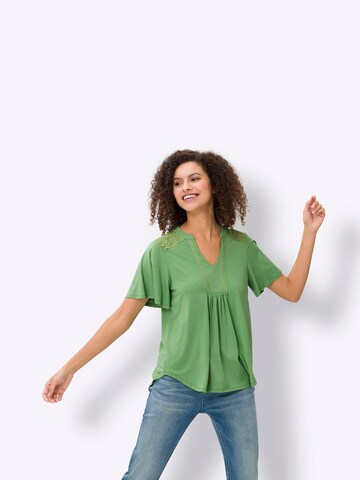 heine Shirt in Groen: voorkant