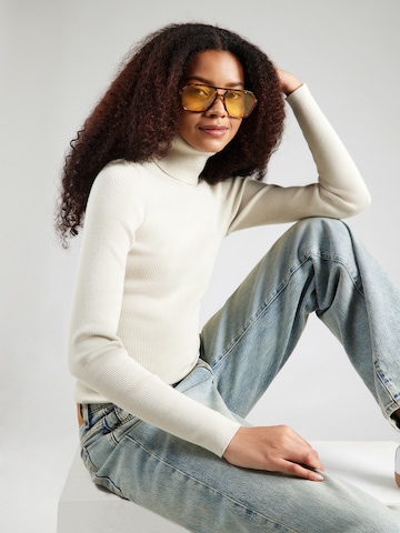Pull-over Calvin Klein Jeans en blanc : devant