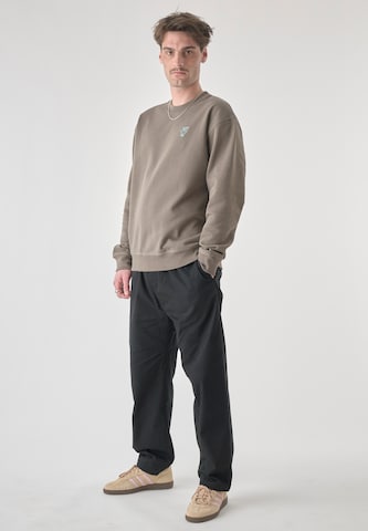 Cleptomanicx Pullover 'Sketch Gull' in Braun