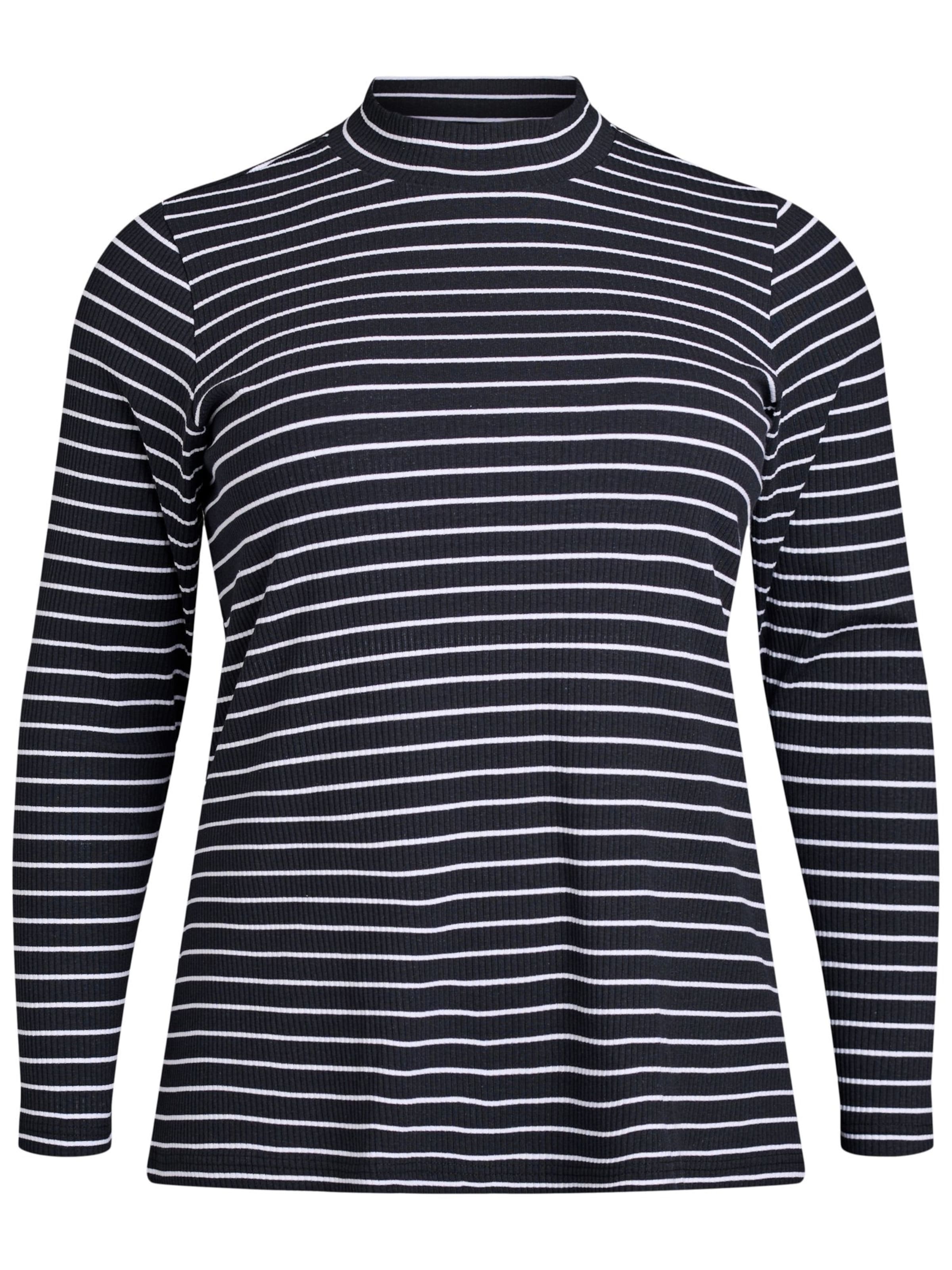 Zizzi Shirt 'MSIBINE' in Schwarz: Vorderseite