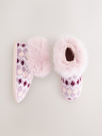Next Домашни пантофи в розово