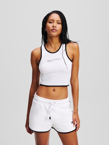 KARL LAGERFELD JEANS Top in Wit: voorkant