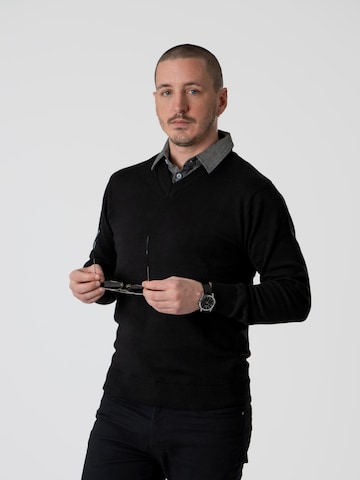 PANTONECLO Sweater 'Pantoneclo Men’s Mock Sweater' in Black