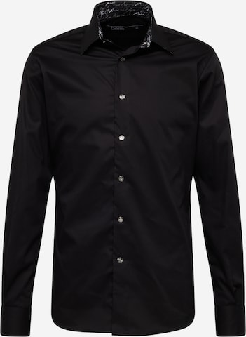 Karl Lagerfeld Regular fit Button Up Shirt in Black: front