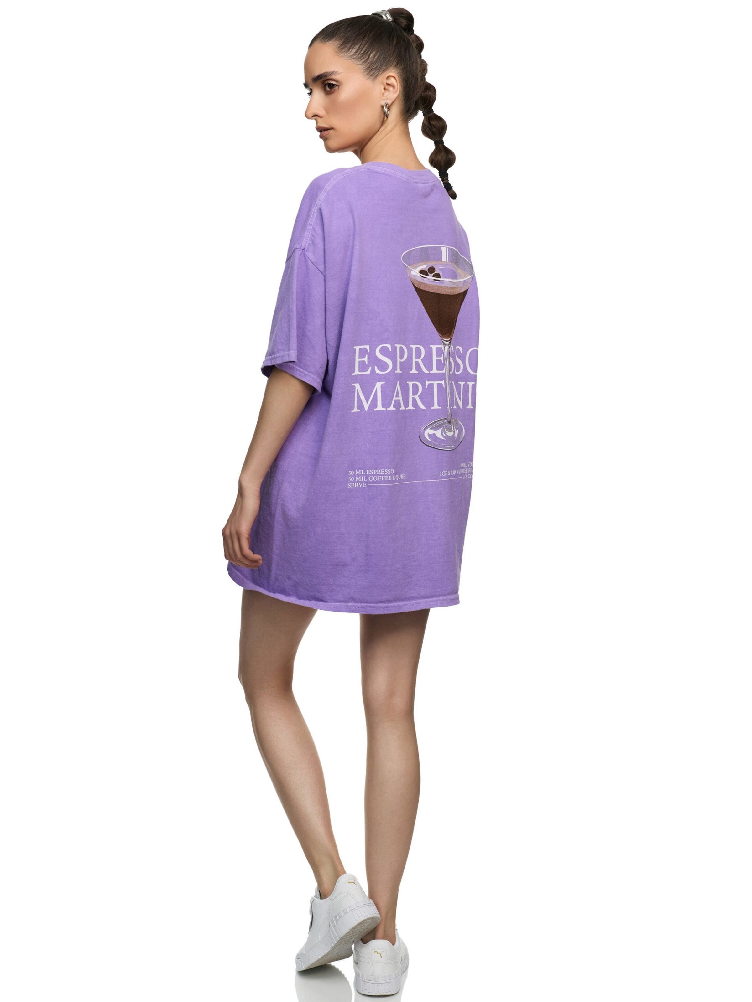 Worldclassca Oversizeshirt 'Espresso Martini'‌‌‌ in Lila