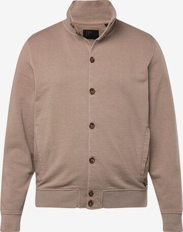 JP1880 Zip-Up Hoodie in Brown: front