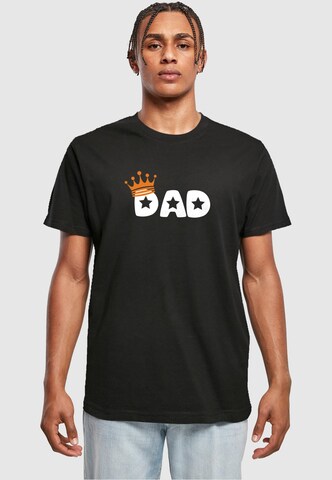 Merchcode T-Shirt 'Fathers Day - King Dad' in Schwarz: Vorderseite