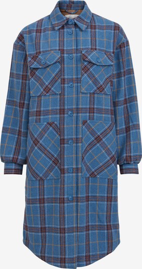 VILA Tussenmantel in de kleur Hemelsblauw / Mosterd / Donkerrood, Productweergave