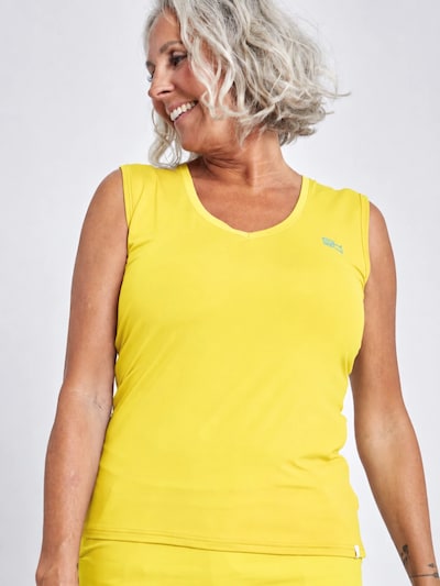 SPORTKIND Sports top 'Loose Fit V-Neck' in XS in Yellow, Item view