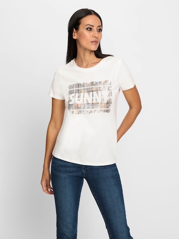 T-shirt heine en beige : devant