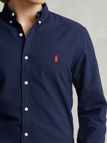 Polo Ralph Lauren Слим Рубашка в Синий