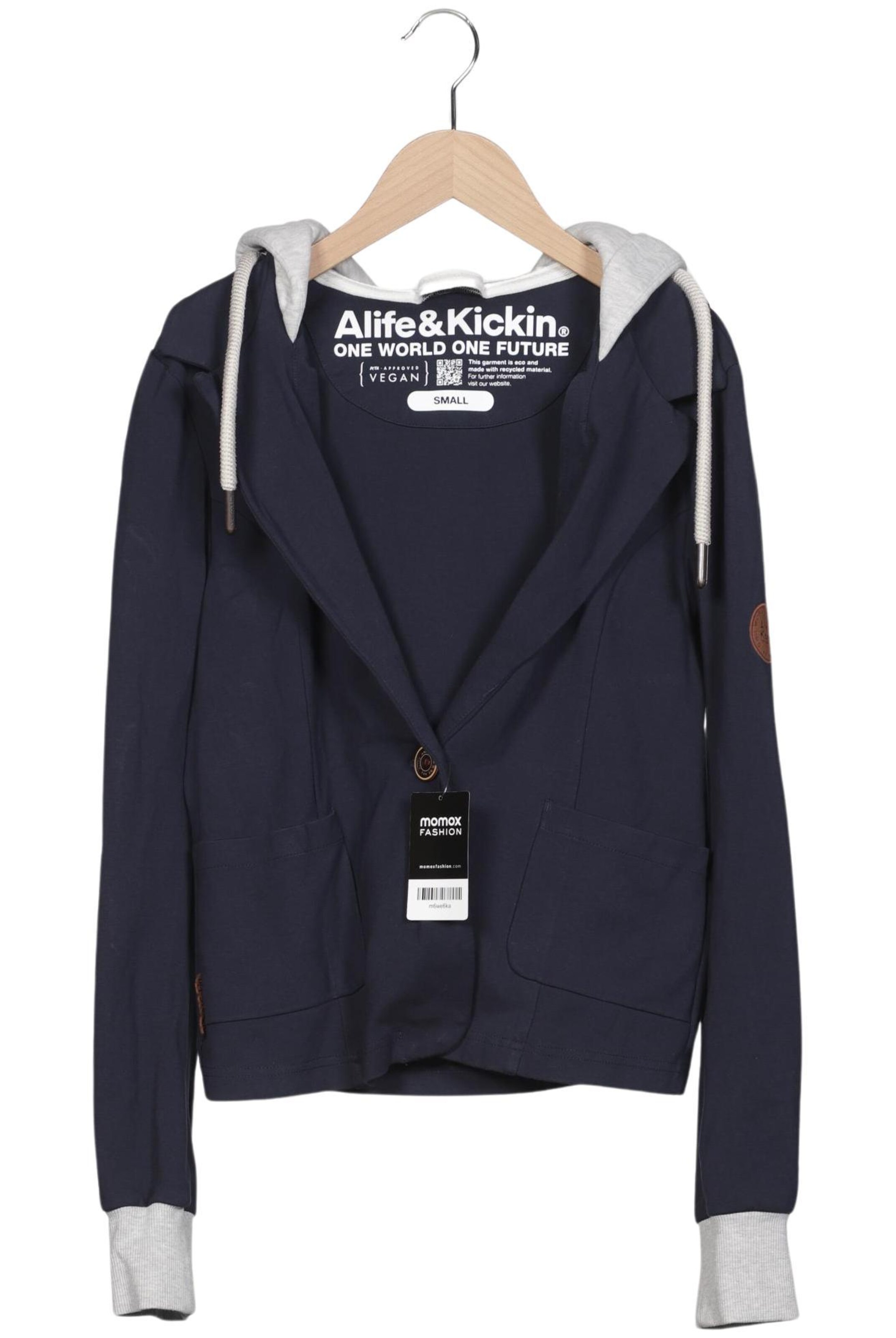 alife & kickin Sweatshirt & Zip-Up Hoodie in S in Blue: front