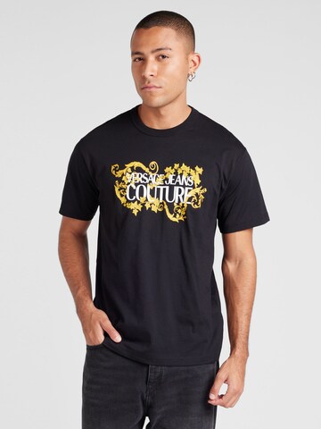 Versace Jeans Couture T-Shirt 'BAROQUE' in Schwarz: Vorderseite